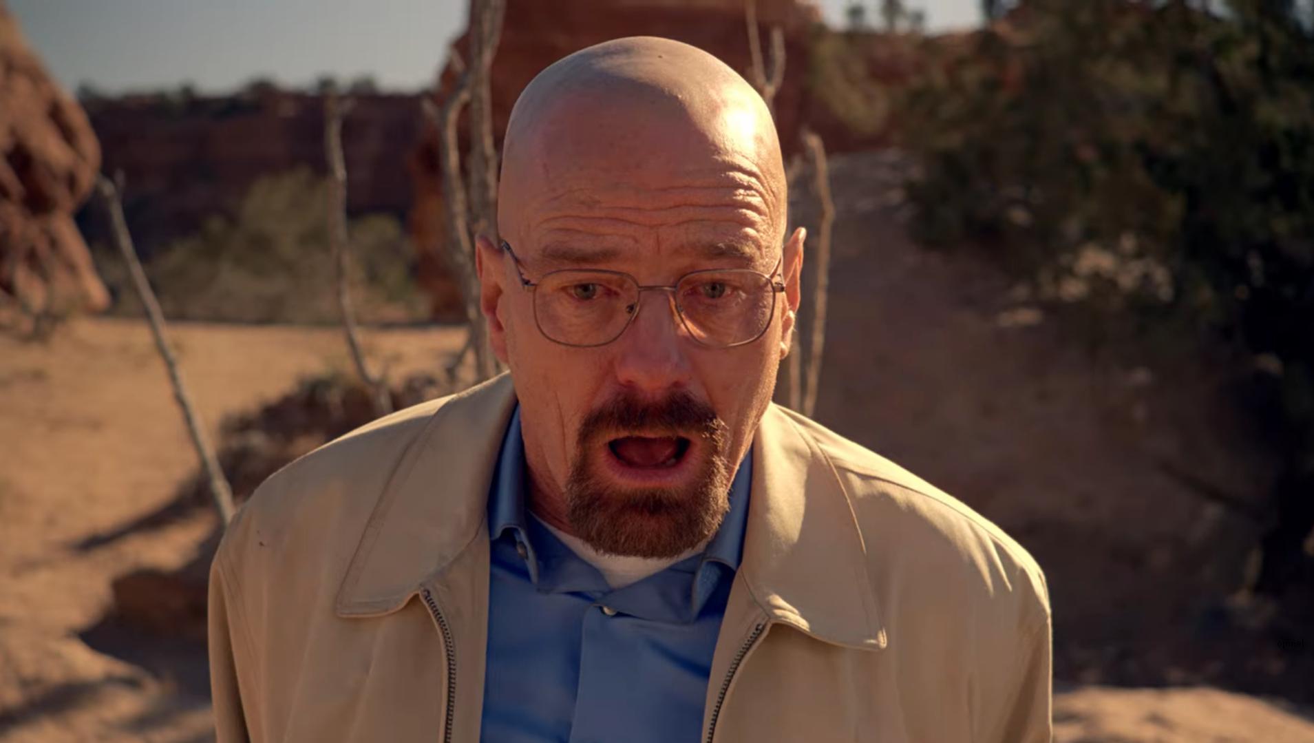 Bryan Cranston as a slackjawed Walter White in 'Breaking Bad.'