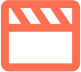 Screen Play Orange Icon